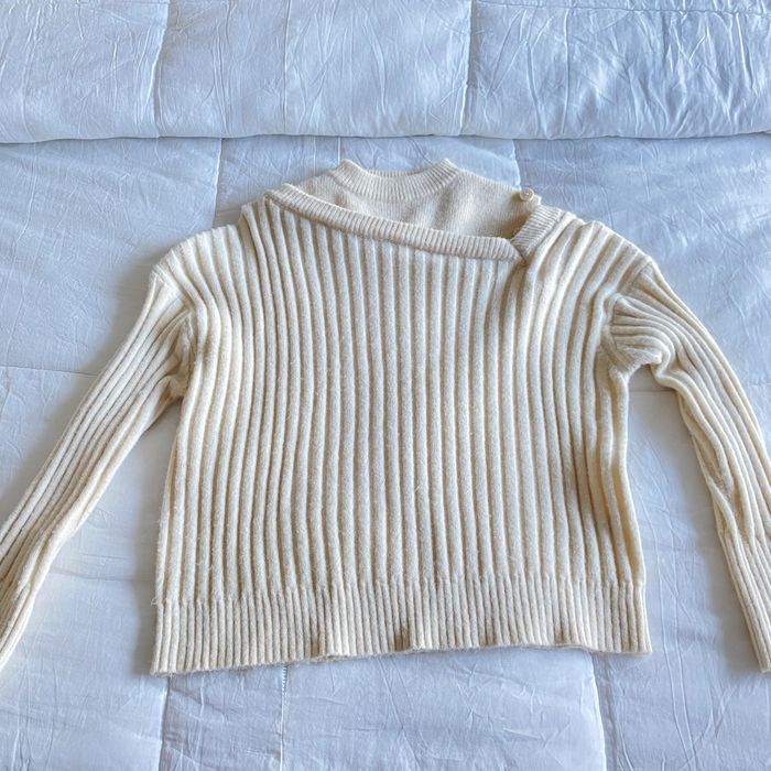 Camisola malha ombro descoberto