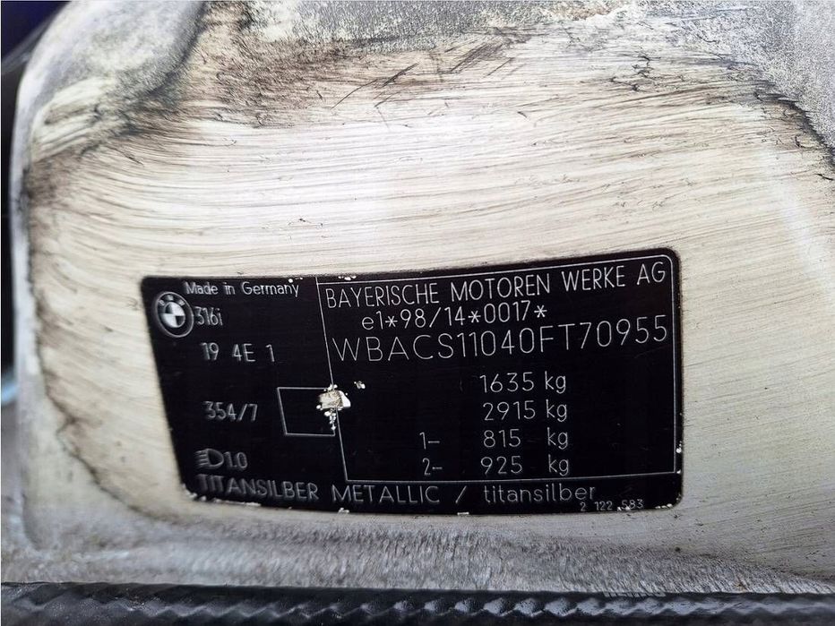 bmw 3 compact e36 lusterko elektryczne prawe 4 pin 354/7 354
