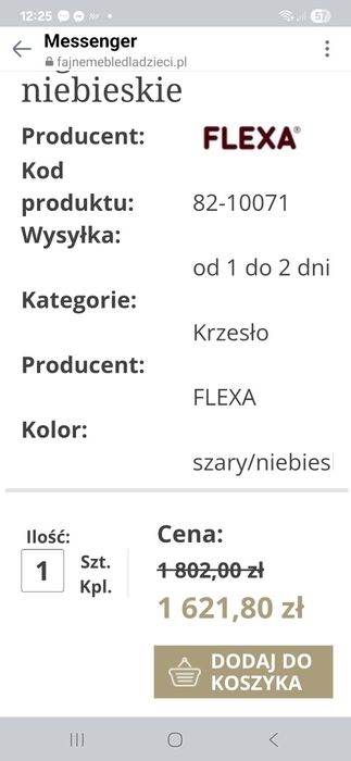Krzesło dziecięce Verto regulowane, nowe