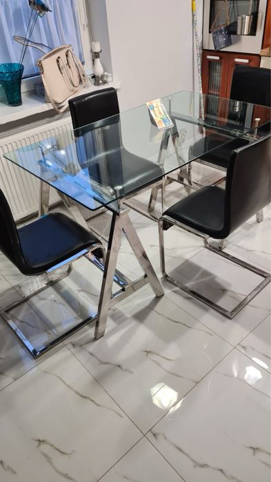 Stoł kuchenny szklany ,tanio 140x80