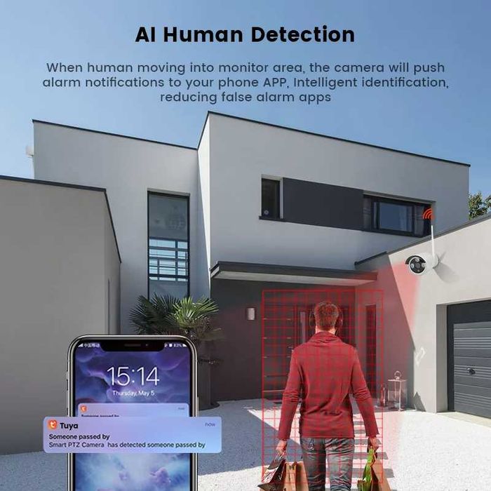 CCTV TUYA Sistema Vídeo Vigilância NVR + 4 Câmaras HD WiFi (NOVO)