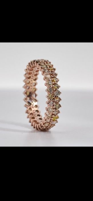 Anel Ouro com Diamantes naturais