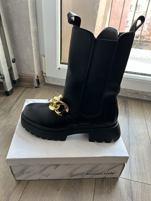 Czarne botki damskie