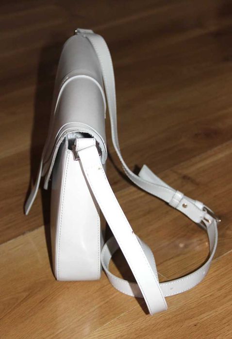 simple Biała szara torebka skóra skórzana Torba wojas pinko furla