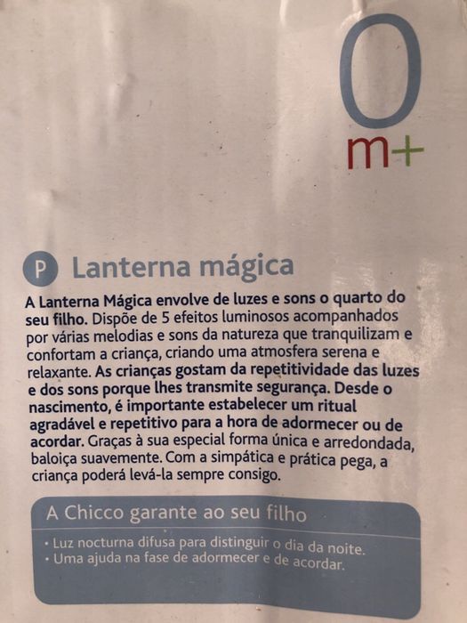 CHICCO Lanterna Mágica Avenidas Novas • OLX Portugal