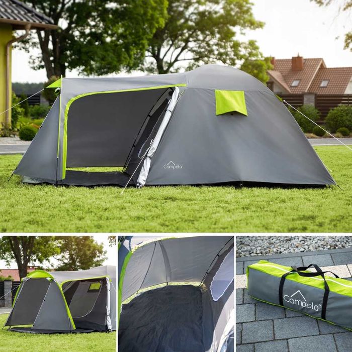 DUŻY Namiot kempingowy 4 OSOBOWY turystyczny RODZINNY wodoodporny IGLO