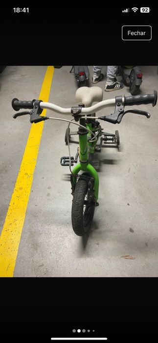 Bicicleta criança verde