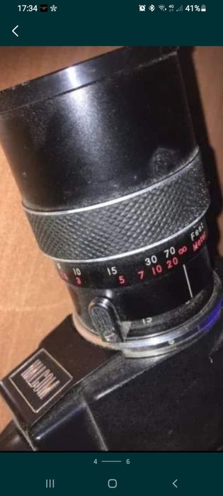 Maquina de filmar super 8 a trabalhar