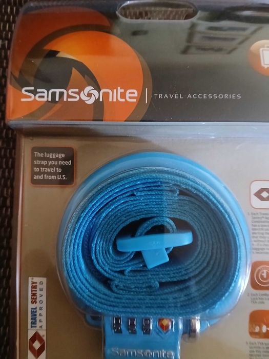 Cadeado e cinta SAMSONITE para mala