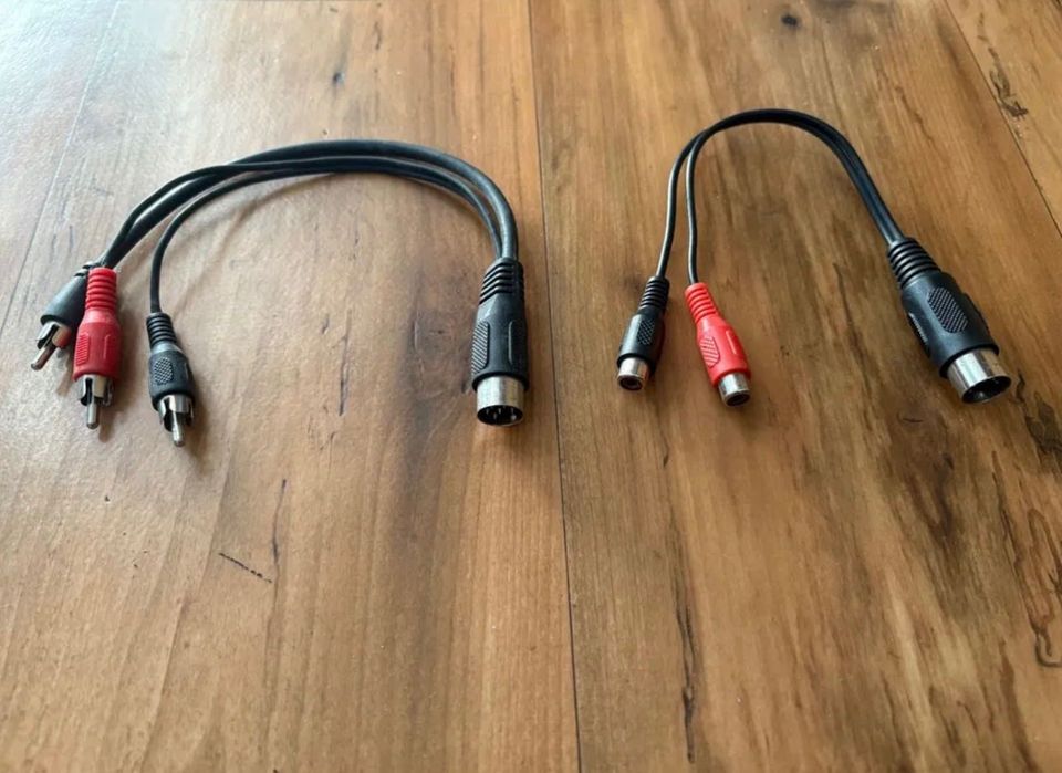 Кабель аудіо-адаптер DIN 5pin-RCAx3 F/F  0.2m