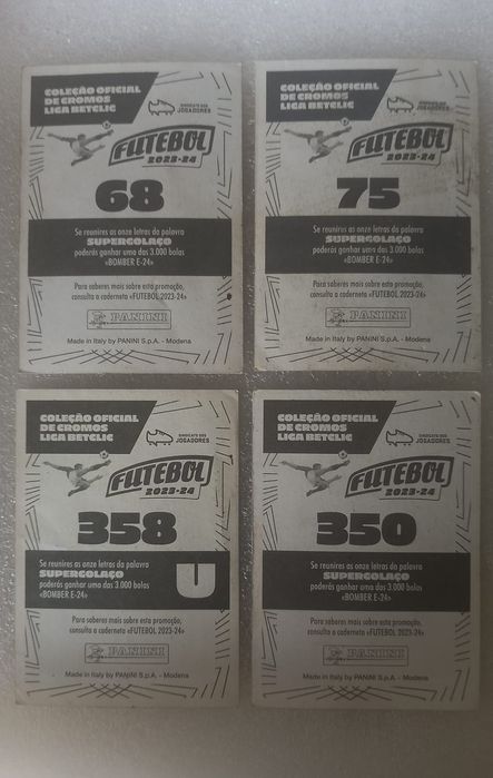 4 cromos Futebol 2023-24