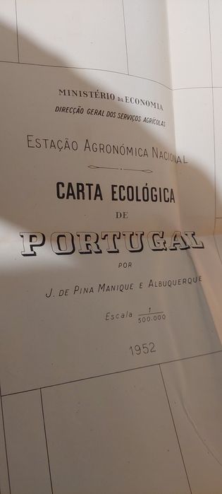 Carta Ecológica de Portugal - Pina Manique | Capa, livro e Mapa Grande