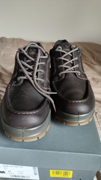 Ecco Rugged Track brązowe skórzane wodoodporne buty rozm 43