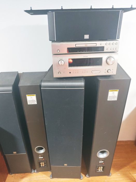 kino domowe JBL + amplituner Denon