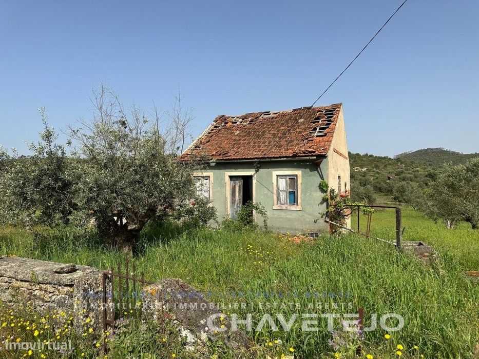 Casa antiga para recuperar em terreno com 10.560 m2 perto de Chãos.