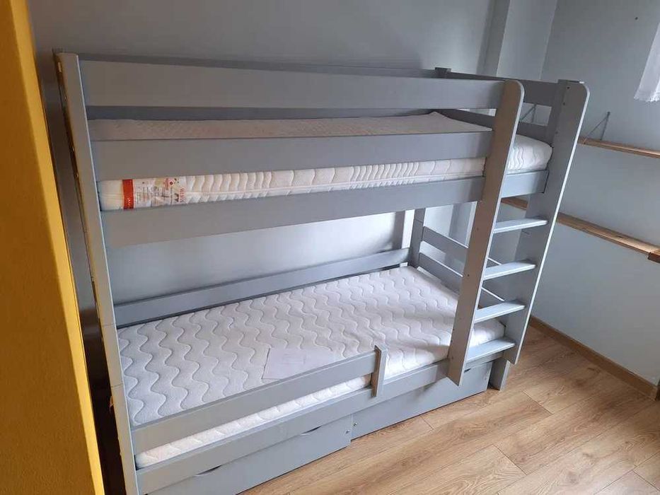 Łóżko piętrowe z drewna 180x80 GAGATEK MebleWróbel