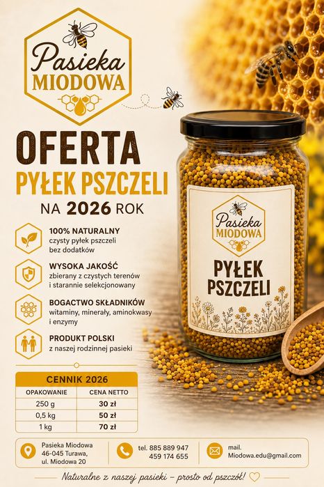Pyłek pszczeli 2026