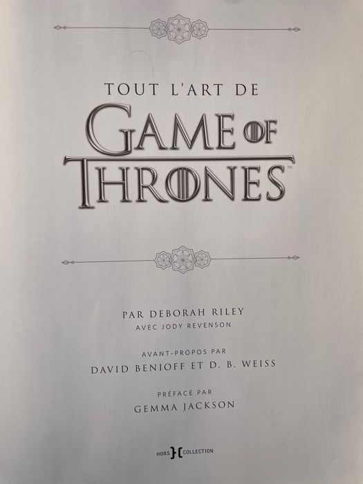 Livro de coleção: L'Art de Game of Thrones