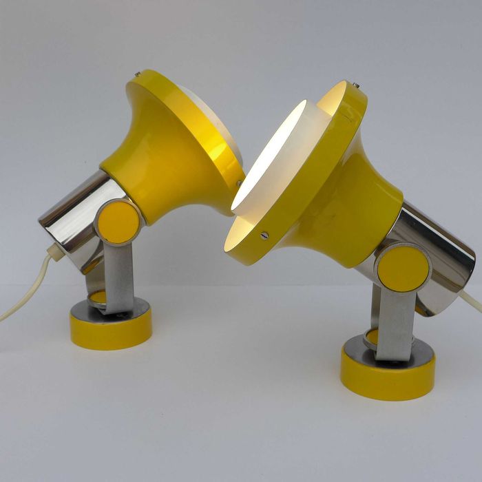 Para lamp ściennych  kinkiet Pavel Grus Czechosłowacja lata 70. vintage loft
