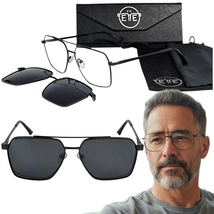 Okulary do komputera Blue Light unisex z nakładką polaryzacyjną