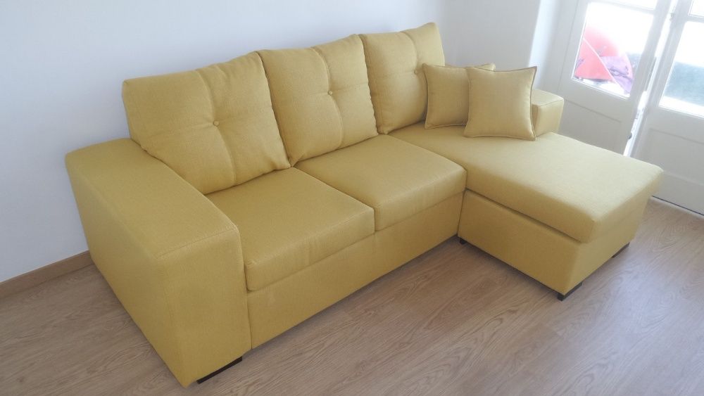 Sofa chaise reversivel + 2 puffs NOVO