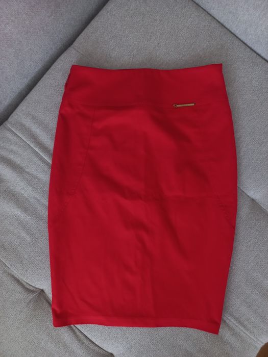 Spódnica Ołówkowa czerwona