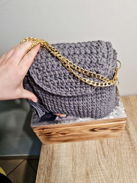 Torebka ze sznurka rękodzieło DIY