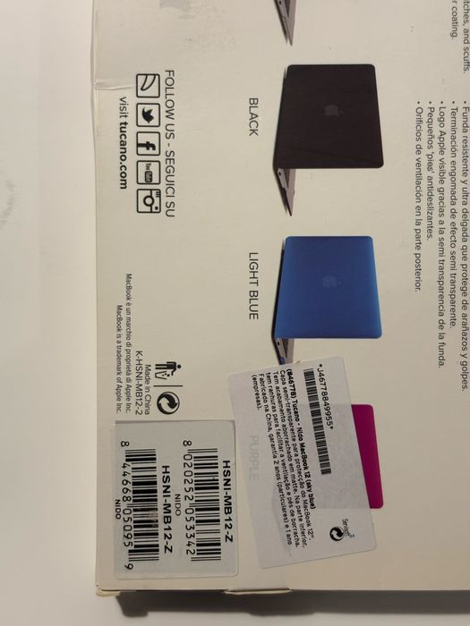 Capa Tucano Hard Shell Apple MacBook 12''