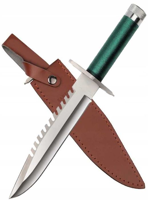 JOHN RAMBO Ⅰ Nóż Taktyczny ⇒ Myśliwski Wojskowy Z Kaburą 35cm Replika