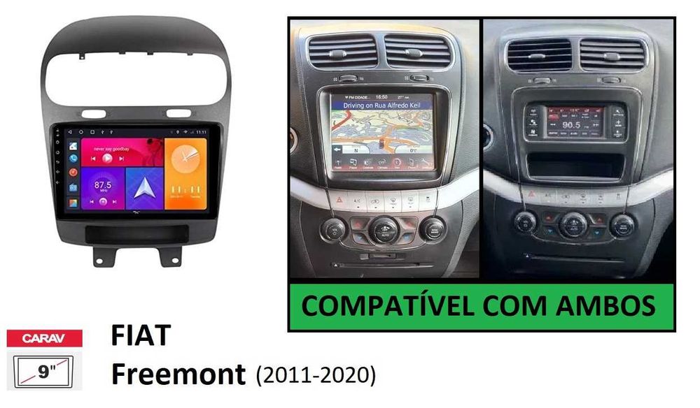 (NOVO) Rádio 2DIN 9" • Fiat FREEMONT • (2011 a 2020) • Android 4+64GB