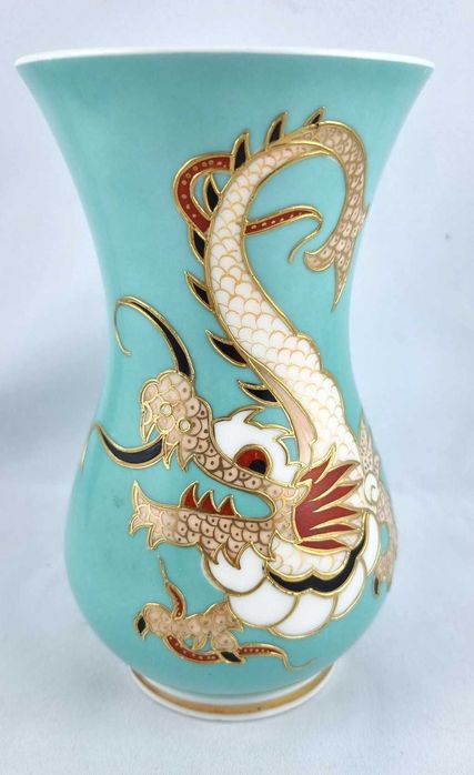 Wazon Schaubach, smok/dragon–  IDEAŁ, TURKUS, Ming