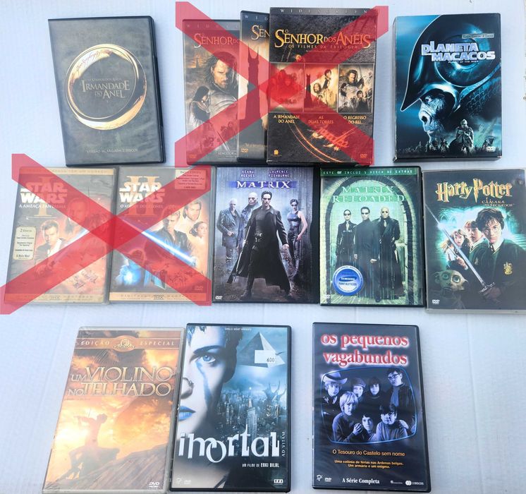 Filmes DVD (parte 1) - usados e novos - a partir de 1€