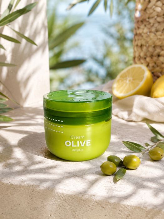 Deliplus Olive Cream 300 ml | Nawilżający krem do twarzy i ciała |