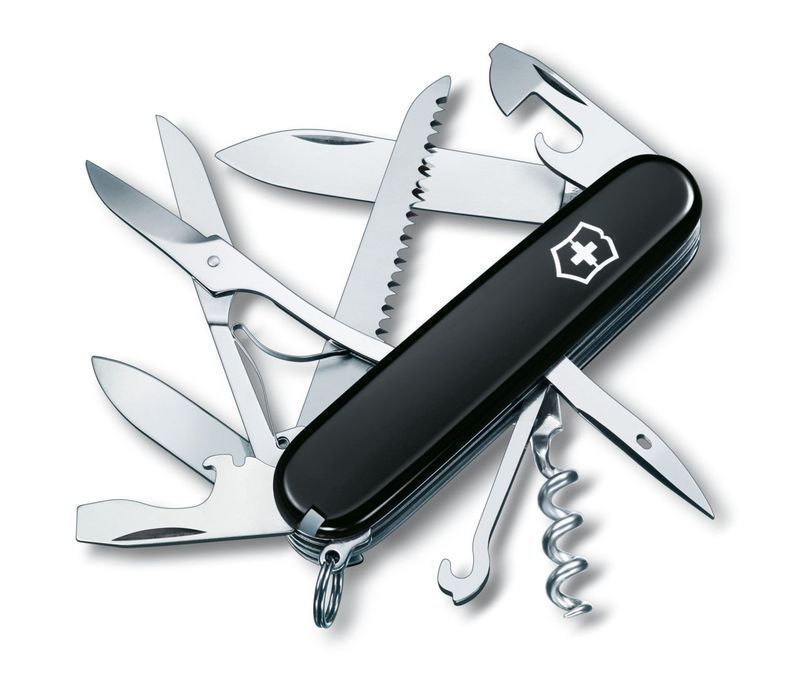 Scyzoryk Victorinox Huntsman, 15 funkcji, dł.91mm, czarny (1.3713.3)