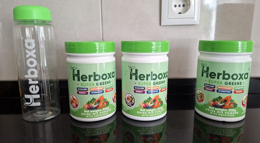 Herboxa Super Greens – 3 embalagens + shaker