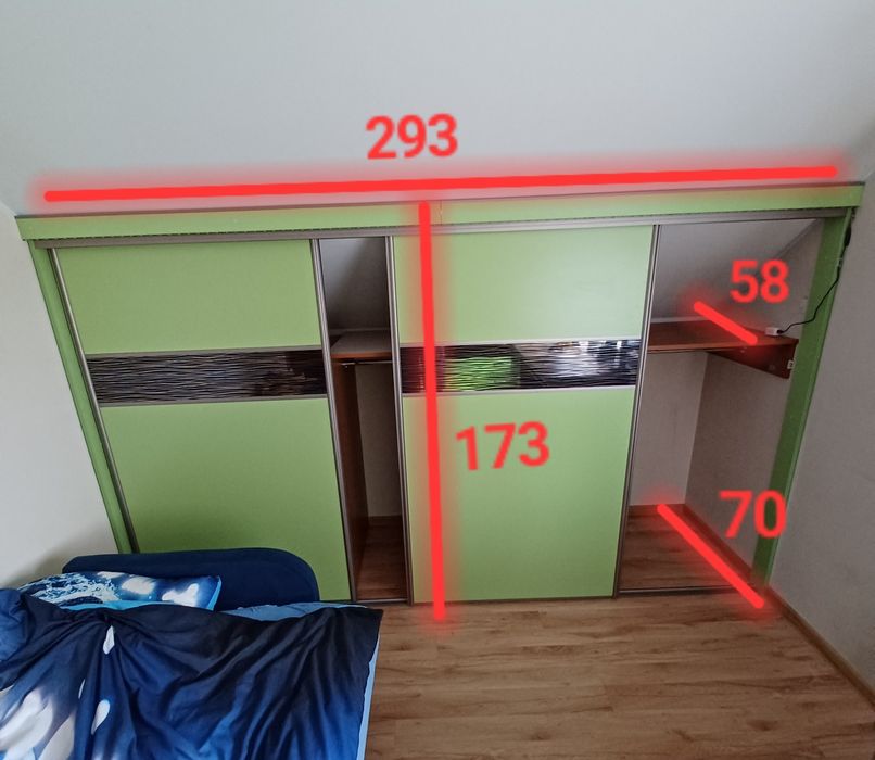 Szafka przesuwna+komoda+półka
