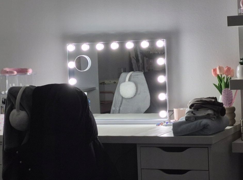 Nowe duże lustro do makijażu toaletka kosmetyczne do Garderoby led