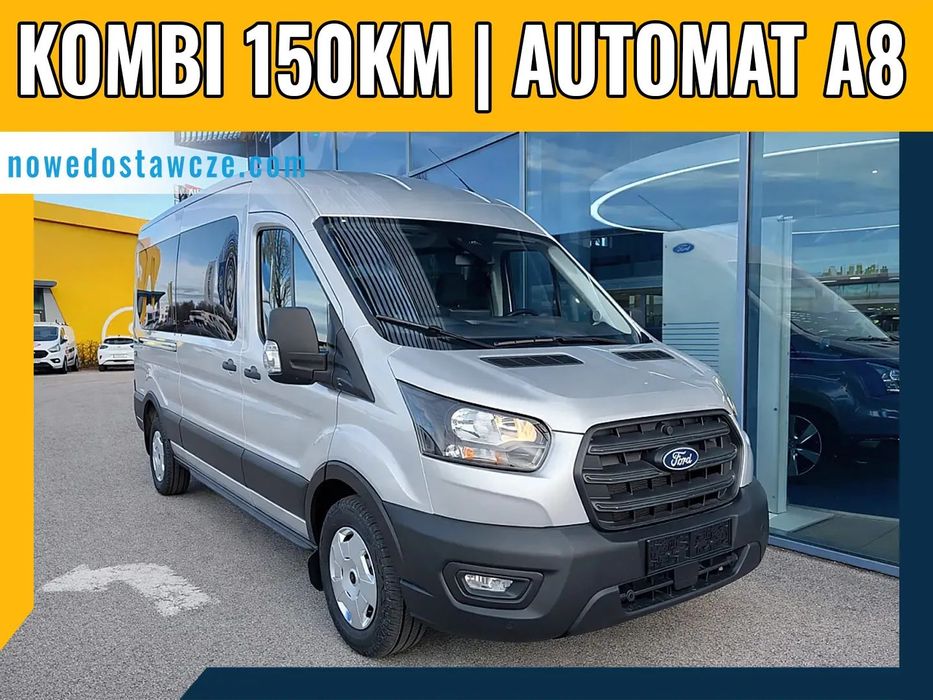 Ford Transit 150KM A8 FWD KOMBI TREND L3 FWD  L3H2 2.0 150KM A8 Trend | Kamera Cofania | Ekran Dotykowy
