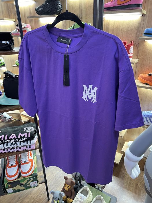 Футболка Amiri Purple / White Logo