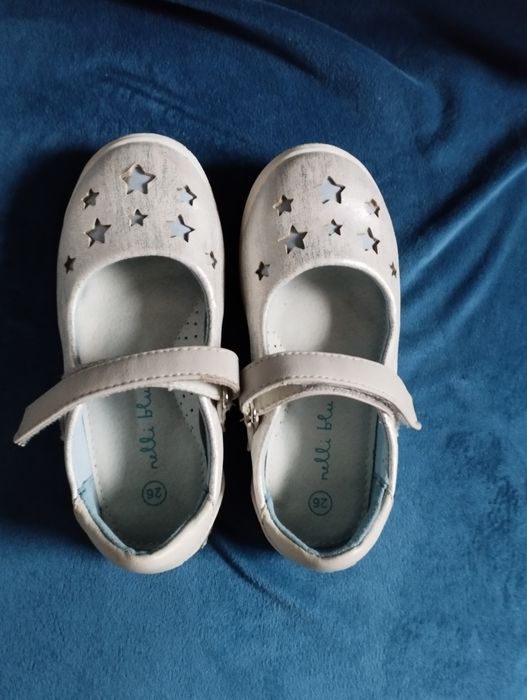 srebrne balerinki Nelli blu. Rozmiar 26.