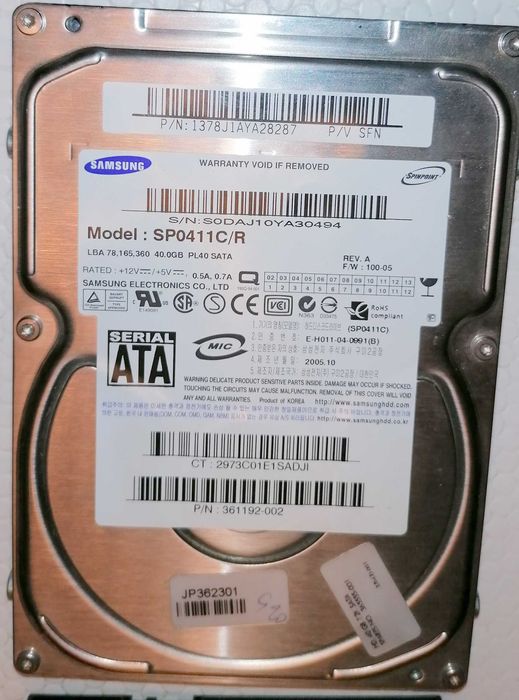 Discos rígidos para Pc, 250, 200, 160 e 40 GB