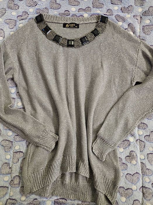 Sweter M/L szary