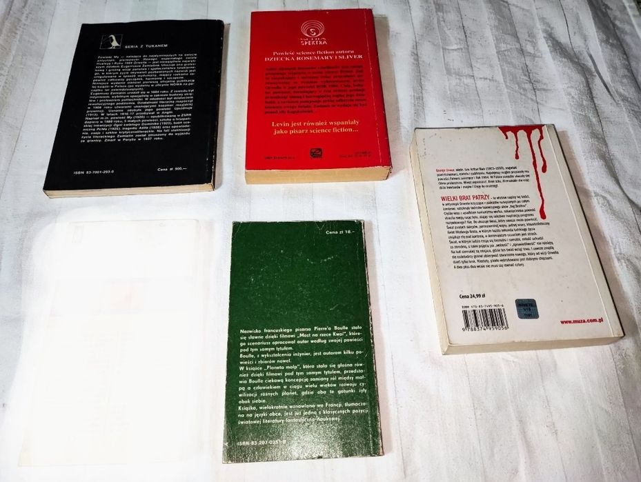 10 Książek Sci-fi / dystopia 1984, Future, My, Planeta małp itp