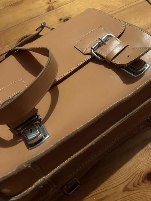 Torba, teczka ze skóry naturalnej - nowa