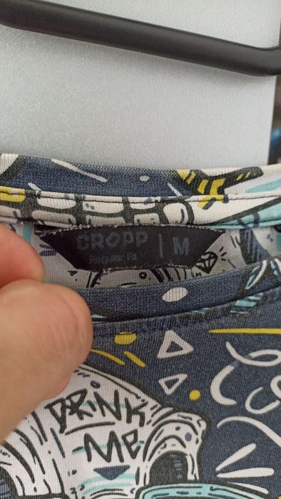Koszulka męska kolorowa niebieska wakacyjna Cropp
