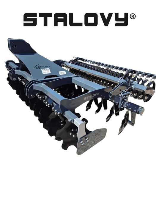 Brona talerzowa MEGA 560mm rozstaw 90cm malowanie proszkowe 2,2-4,0m Stalovy