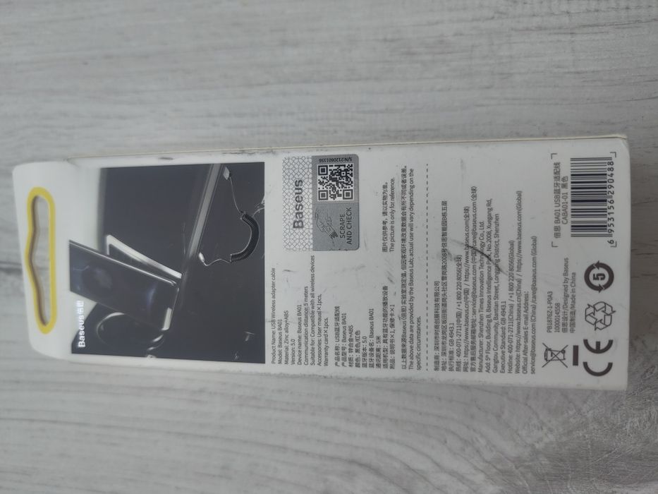 Adapter USB Baseus BA01 Bluetooth 5.0 – AUX 3.5 mm do auta / głośniki