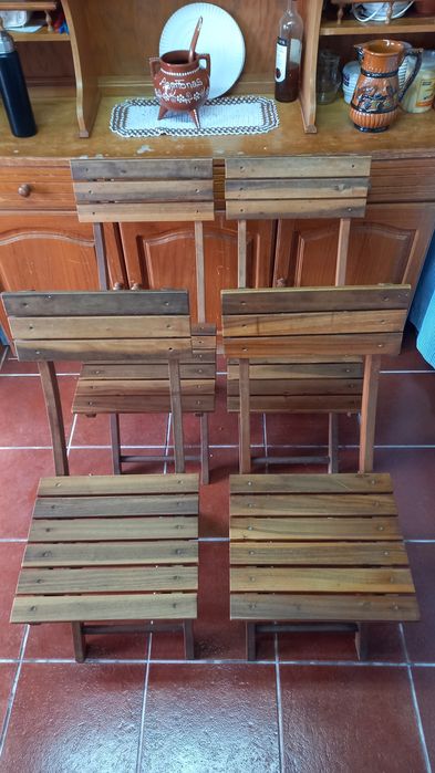 Conjunto de 4 Cadeiras Dobráveis em Madeira de Alta Qualidade – ScanCom