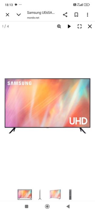 Samsung 65" UE65AU7172 uszkodzona matryca na części