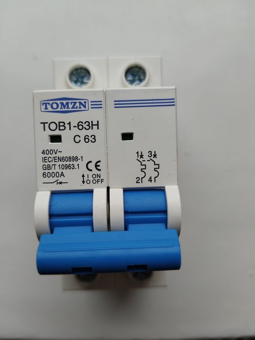Автомат TOMZN 63A, 2P(двухполюсный)